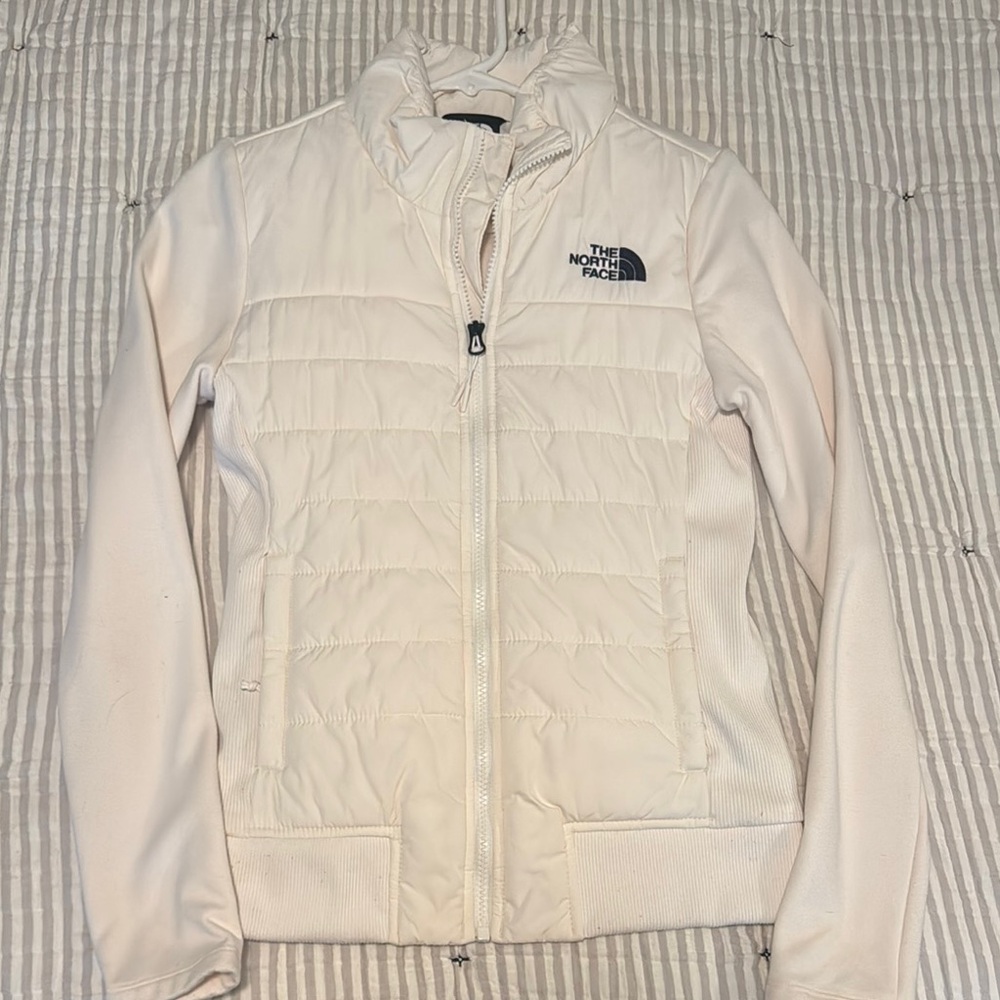The North Face Cream Puffer Jacket Lightweight Casual